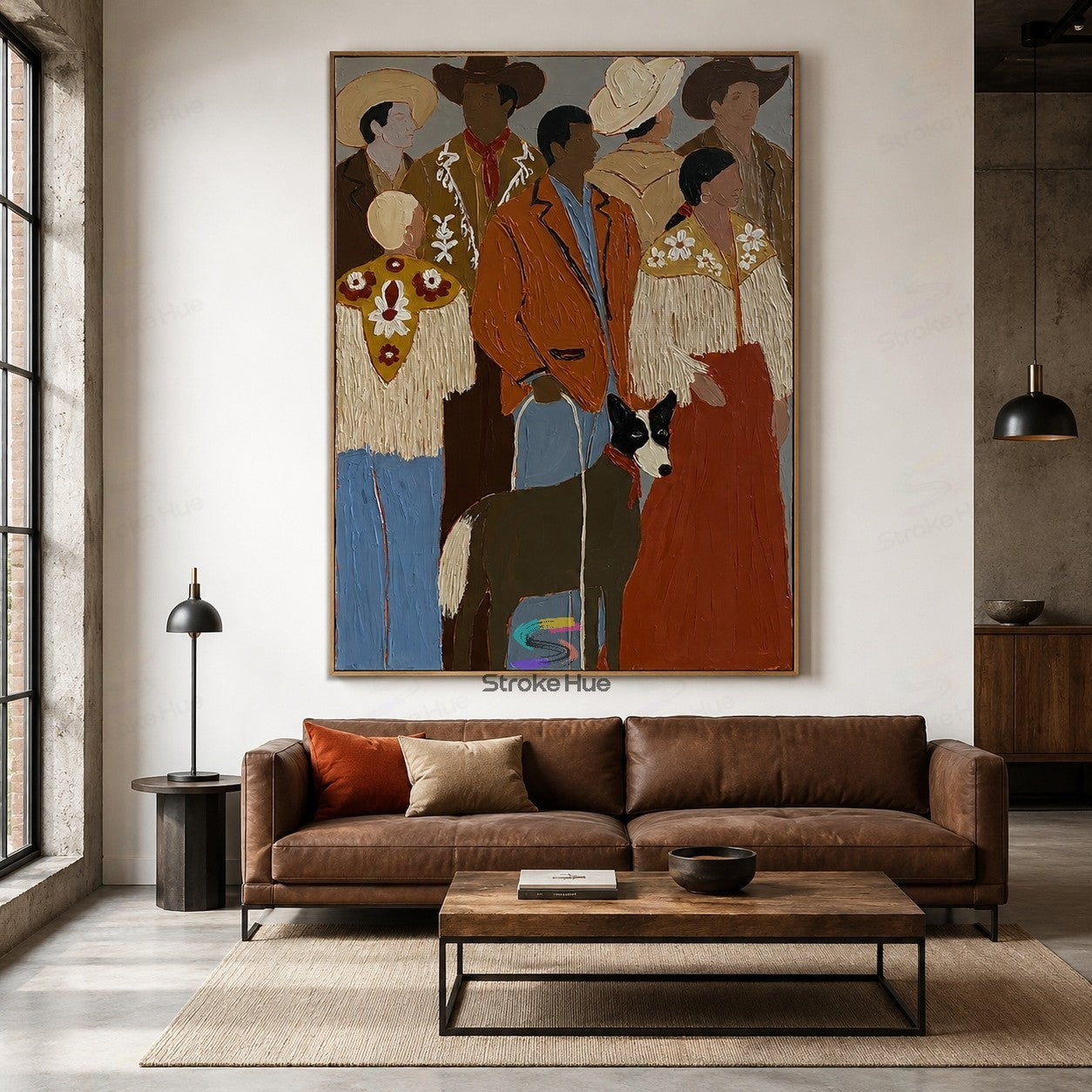 Rodeo Gathering-Western Group Painting