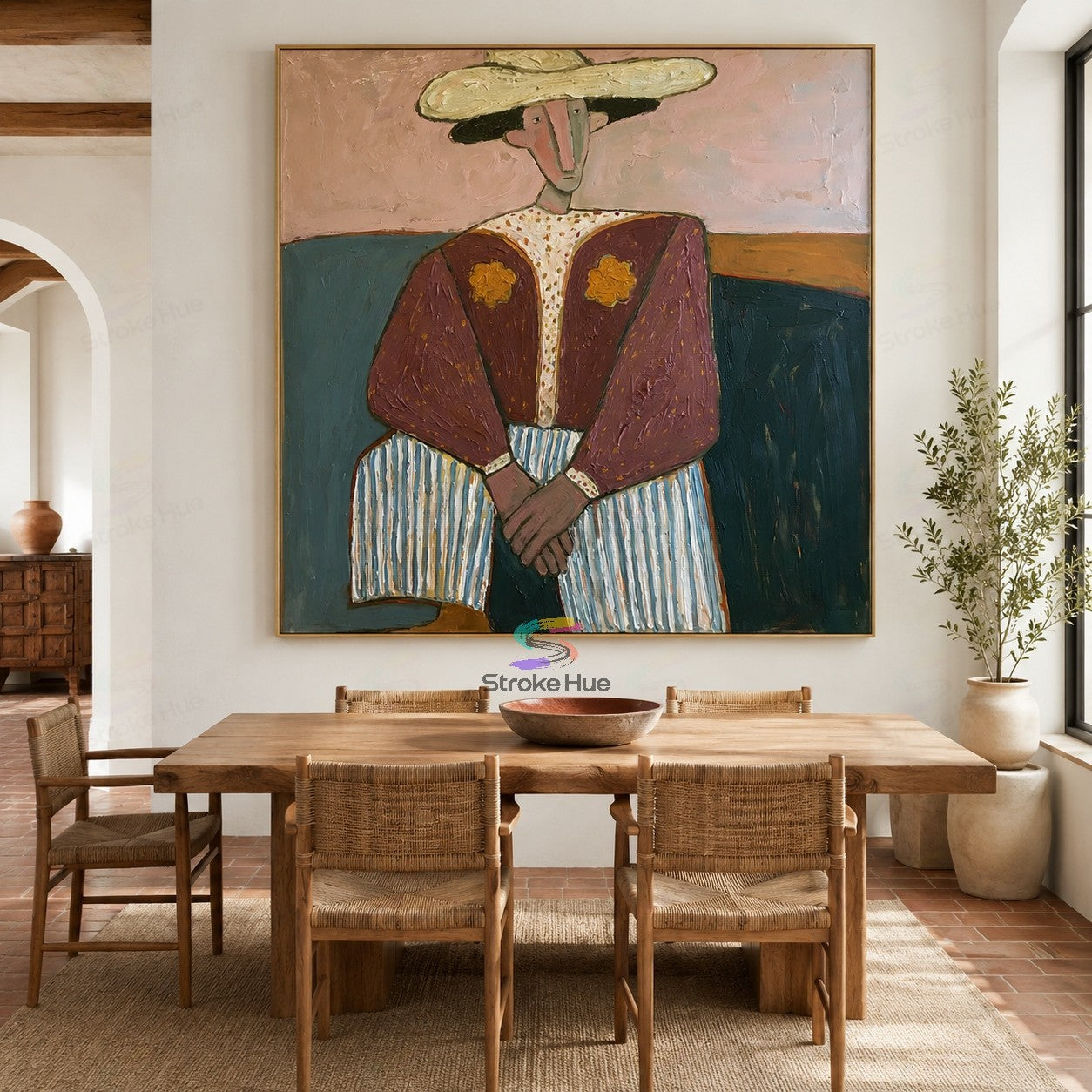 Mesa Bloom-Western Folk Portrait Painting