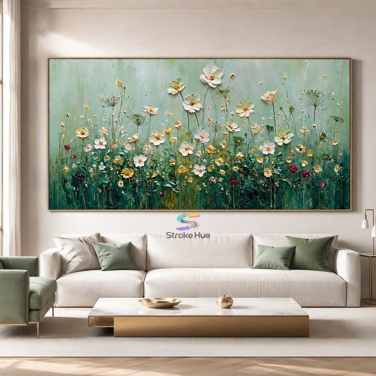 Mint Meadow-Wildflower Painting