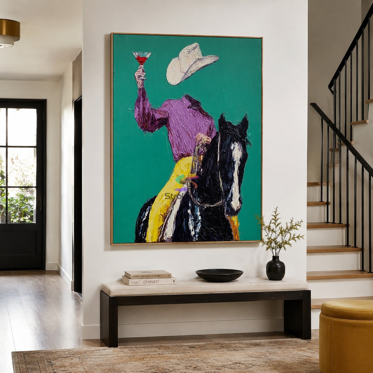Violet Salute-Cowgirl Horse Painting