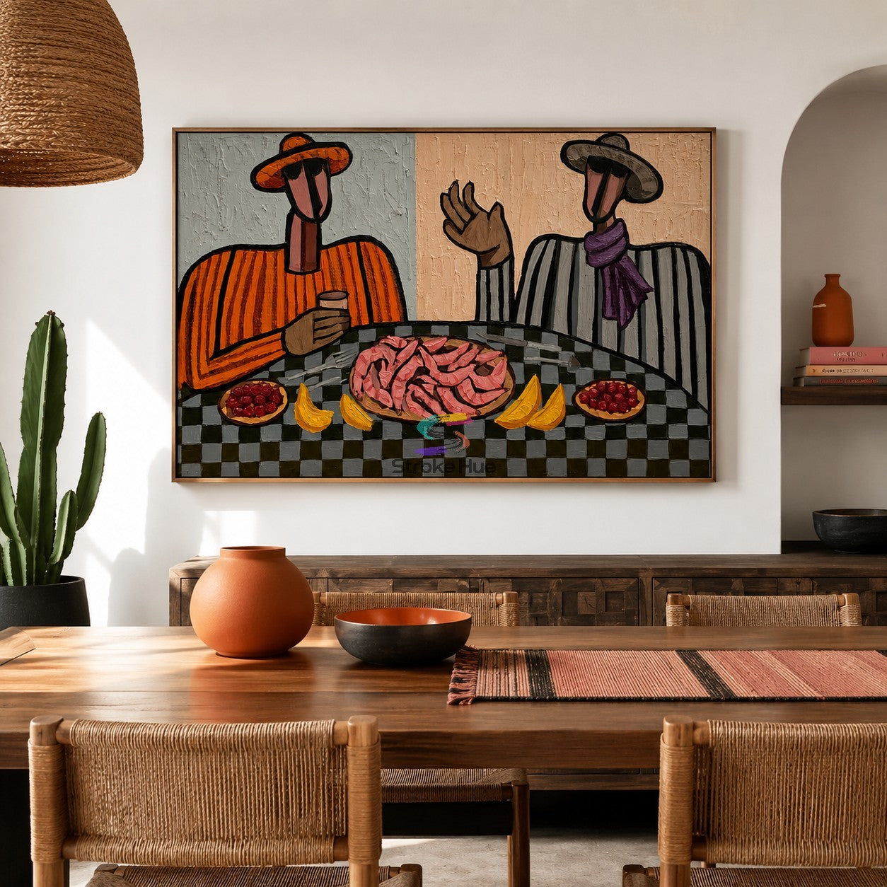 Shared Feast-Western Dining Painting