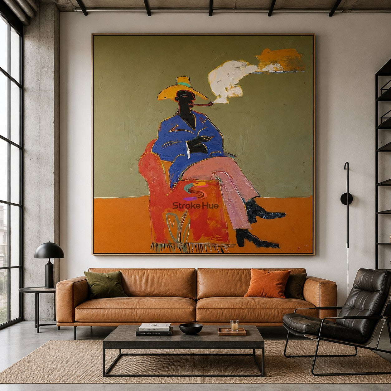 Saffron Lounge-Cowgirl Portrait Painting