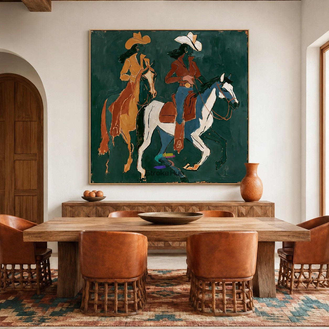 Twin Trail-Cowgirl Riders Painting