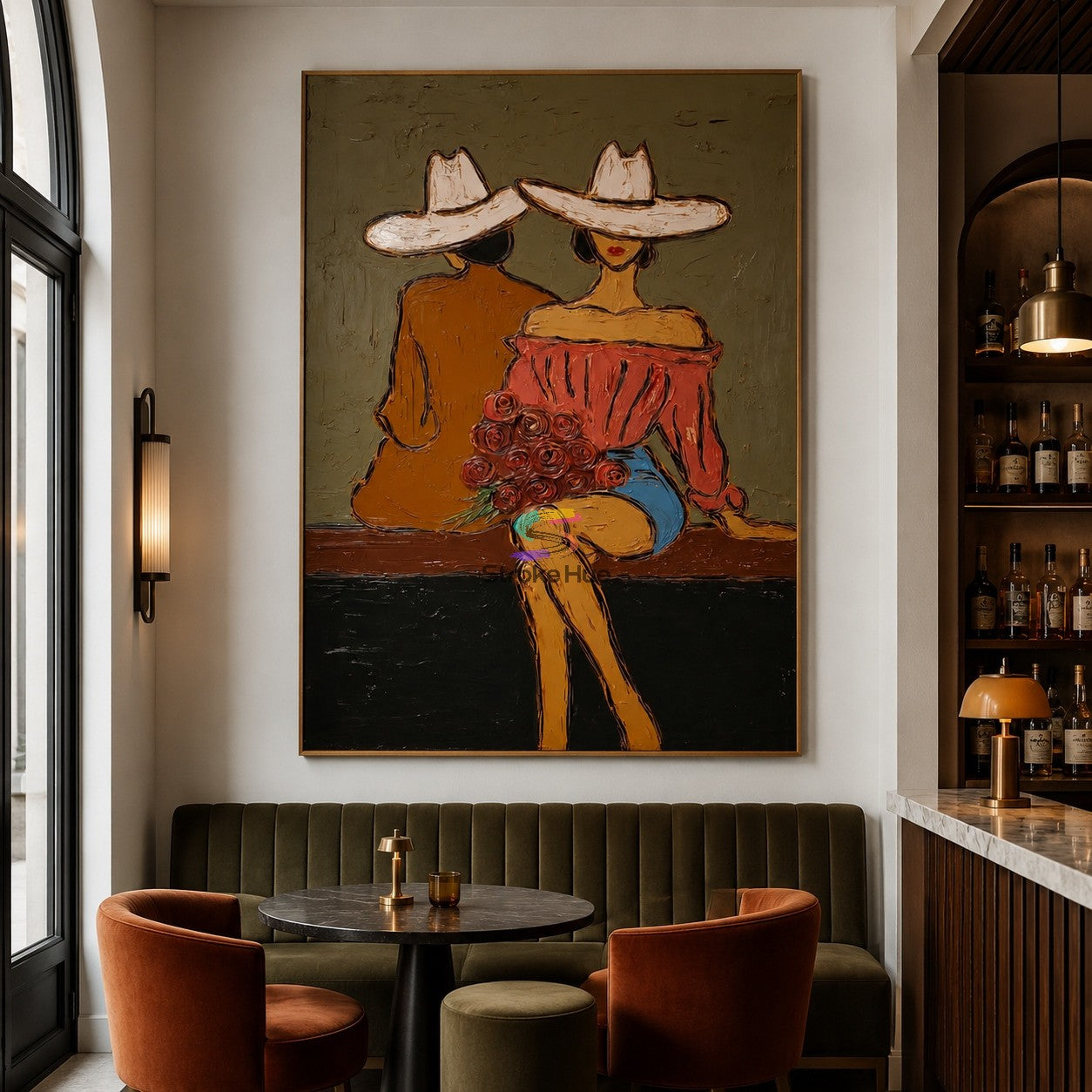 Desert Rose Duo-Western Women Painting