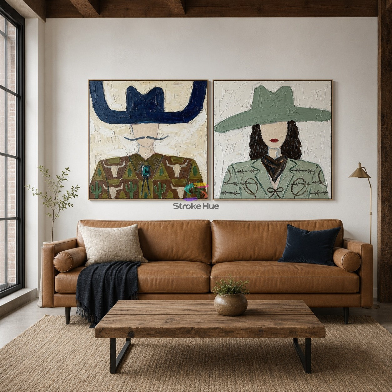 Desert Crest-Western Portrait Diptych