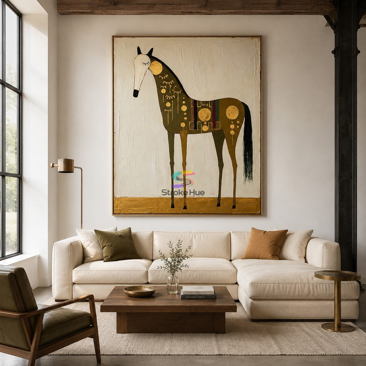 Celestial Saddle-Gilded Horse Painting