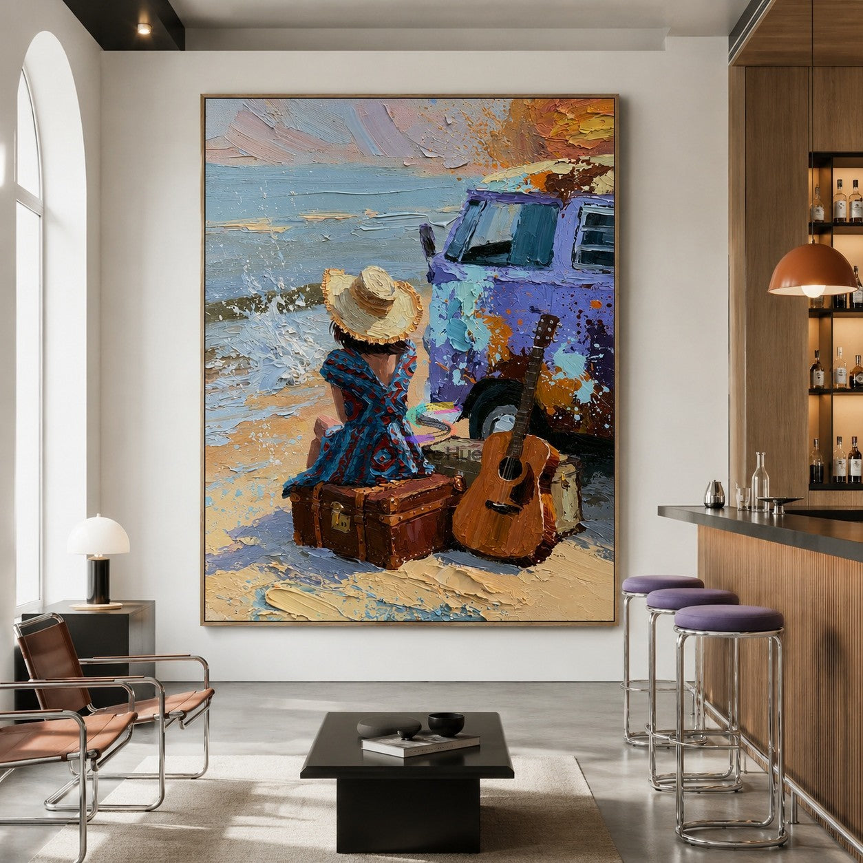 Coastal Wanderer-Beach Travel Painting