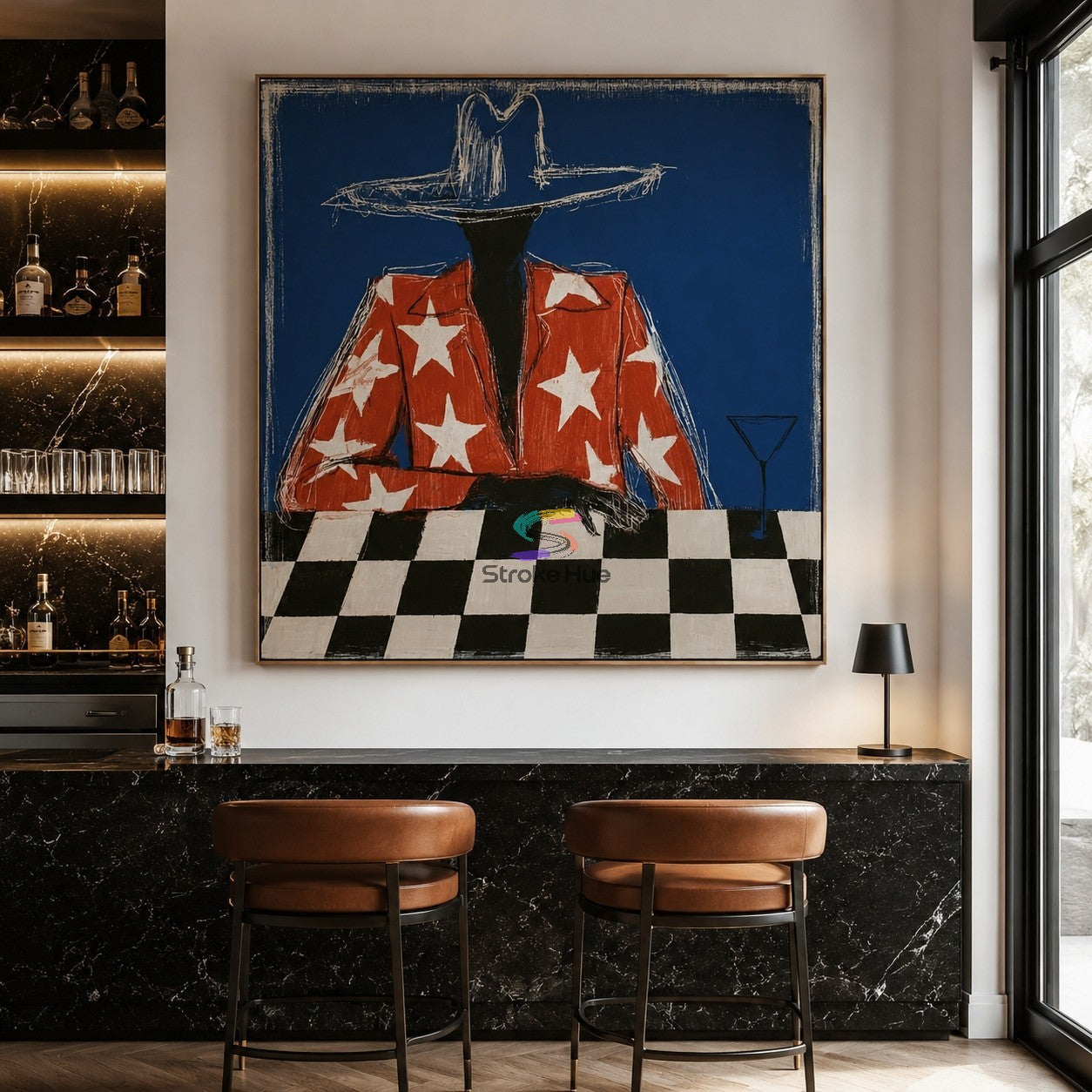 Midnight Maverick-Star Jacket Cowboy Painting