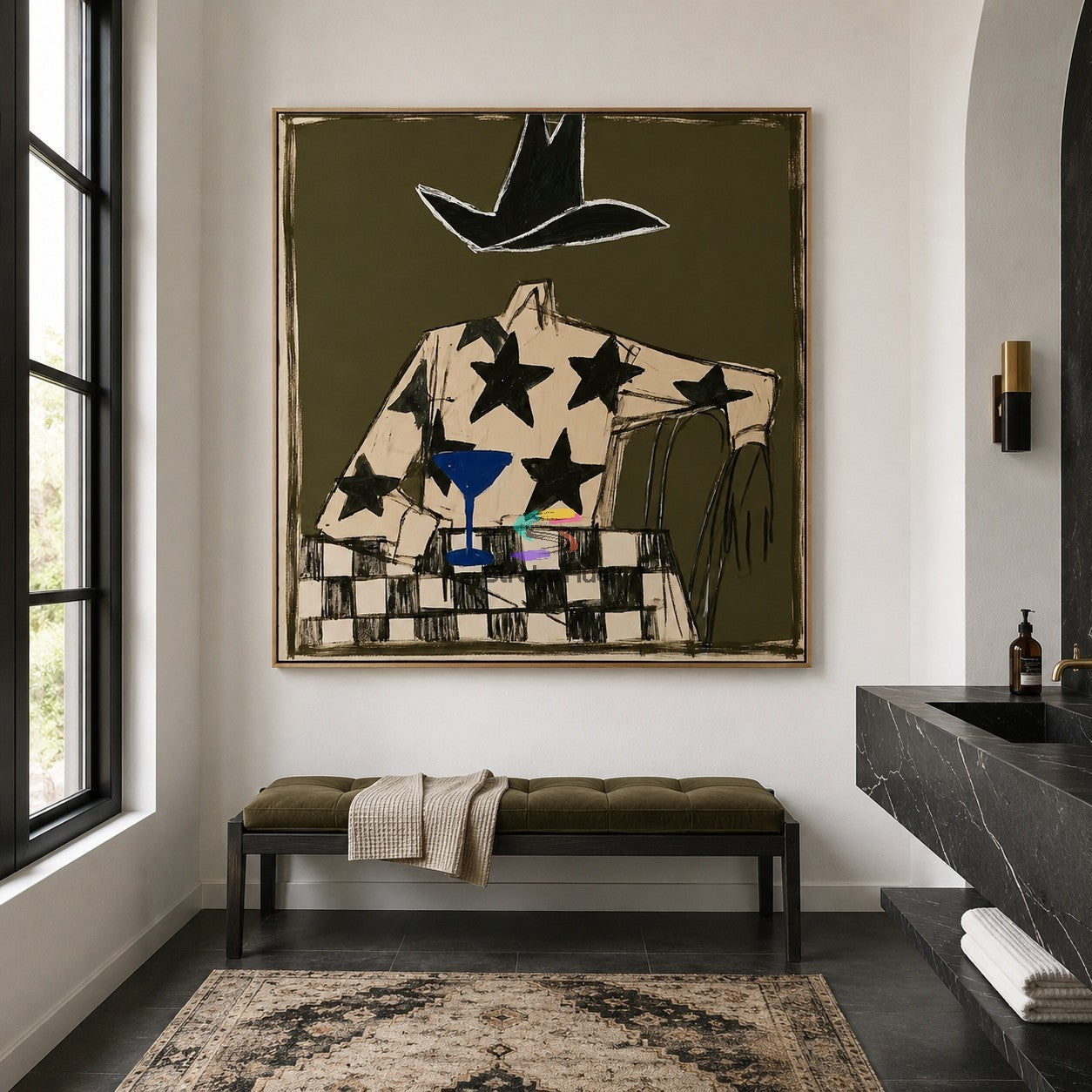 Olive Rebel-Star Shirt Cowboy Painting