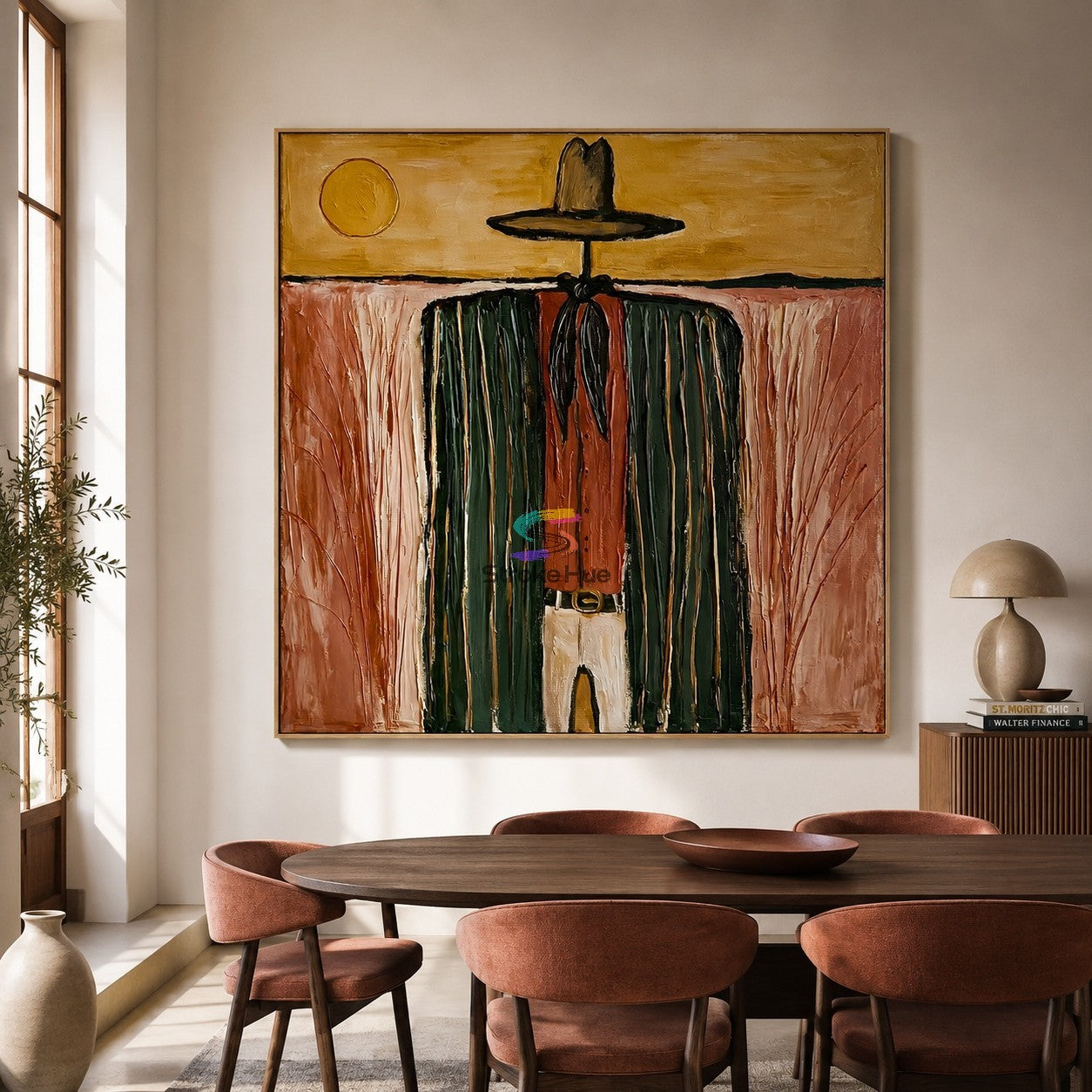 Desert Rider-Western Cowboy Portrait Painting