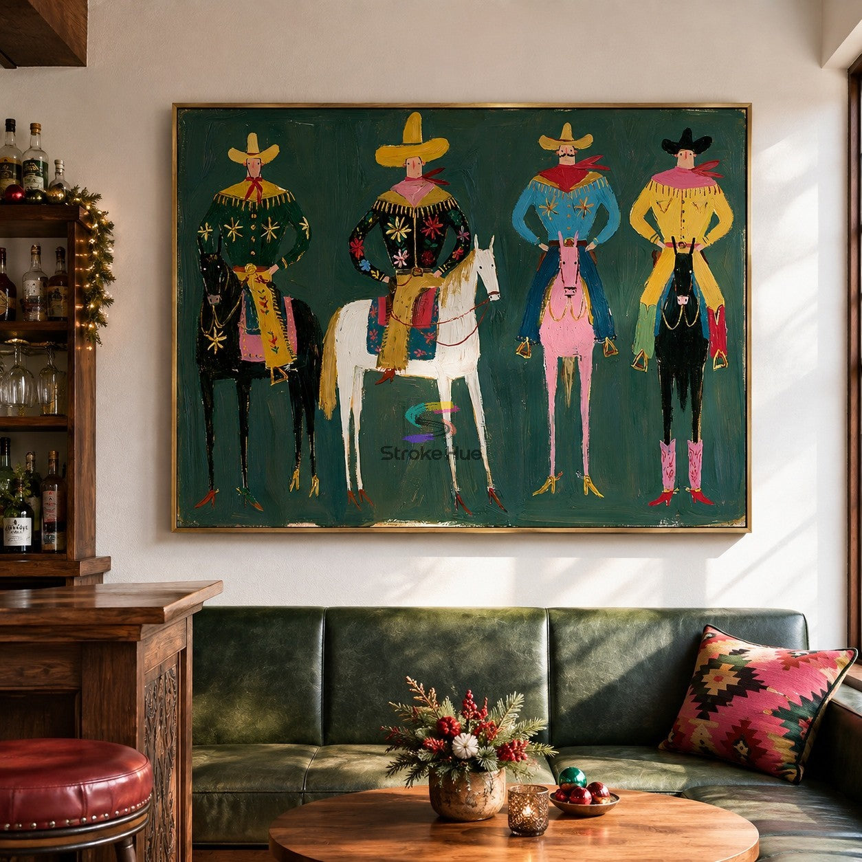Saddle Parade-Western Cowboy Horse Painting