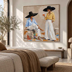 Golden Hour Duo-Modern Figure Oil Painting