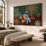Desert Cowboy Serenade-Western Music Oil Painting
