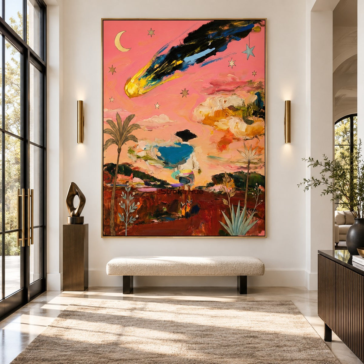 Meteor Dreamer-Cosmic Western Oil Painting