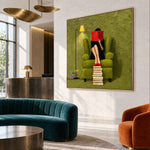Silent Reading Hour-Literary Woman Oil Painting