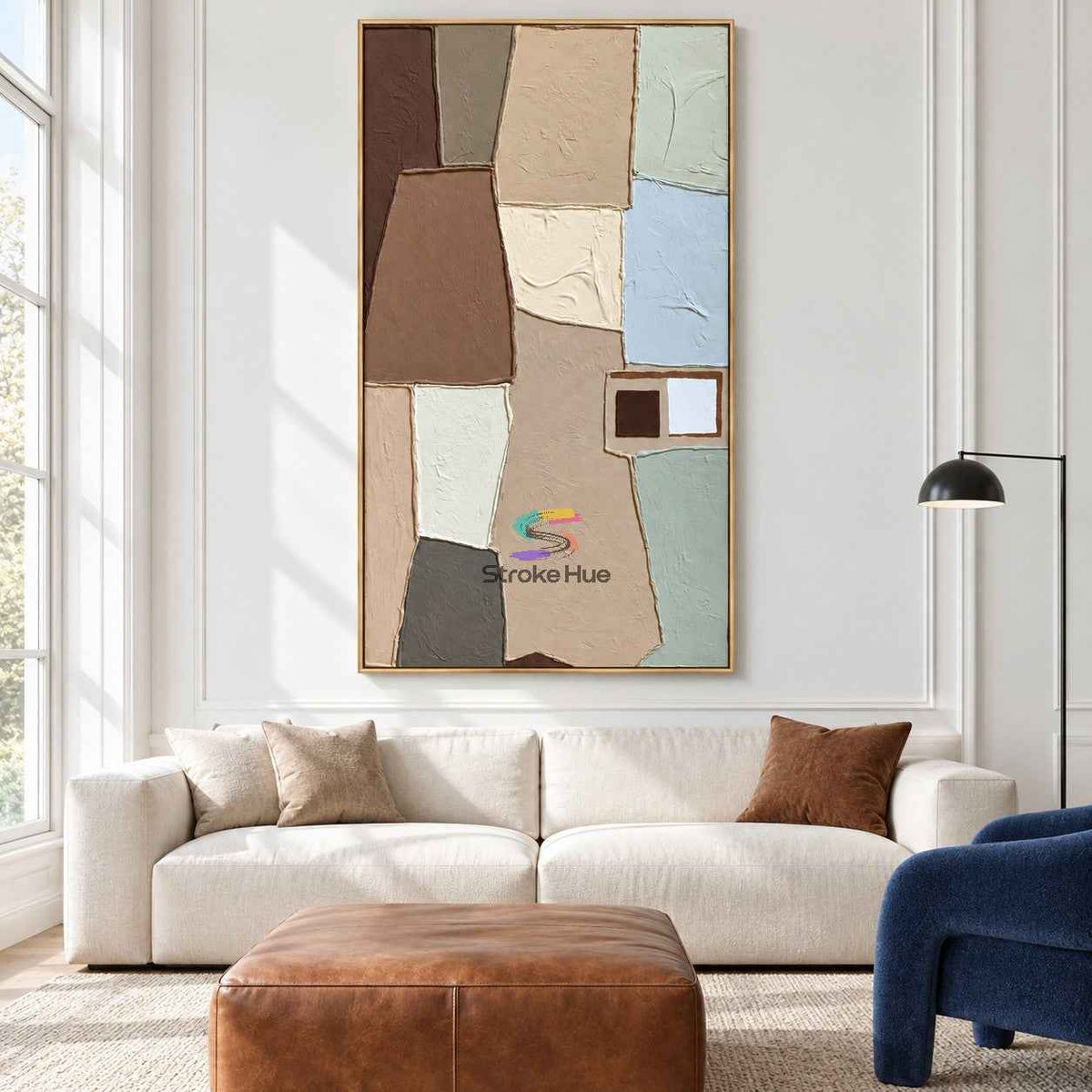 Neutral Harmony-Abstract Texture Oil Painting