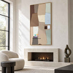 Neutral Harmony-Abstract Texture Oil Painting