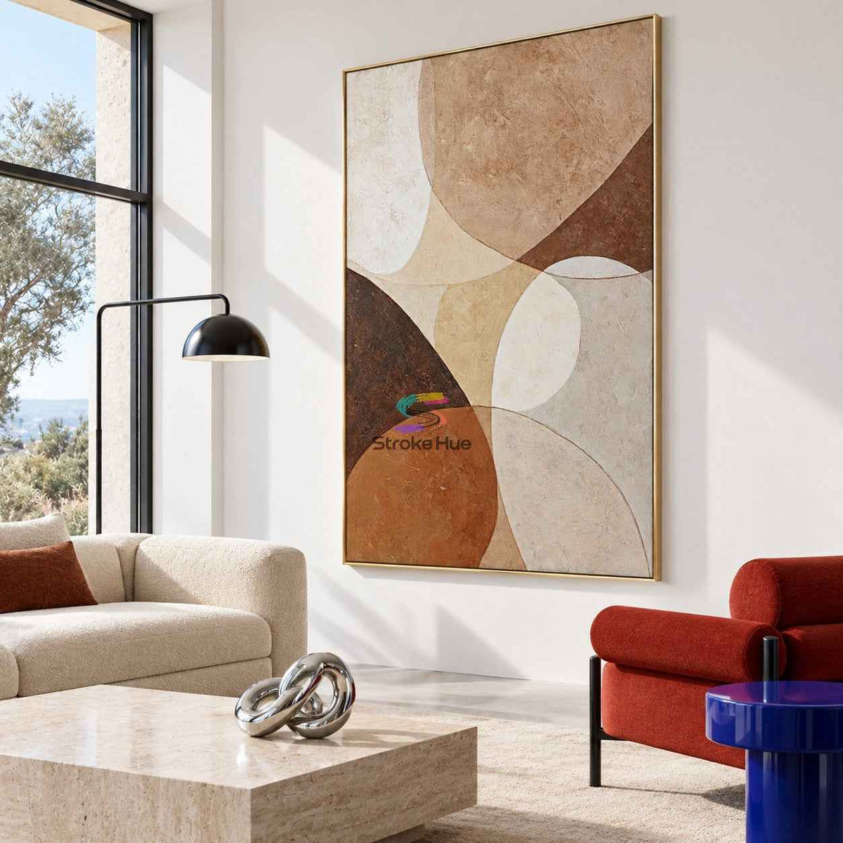 Earth Harmony-Organic Abstract Texture Oil Painting