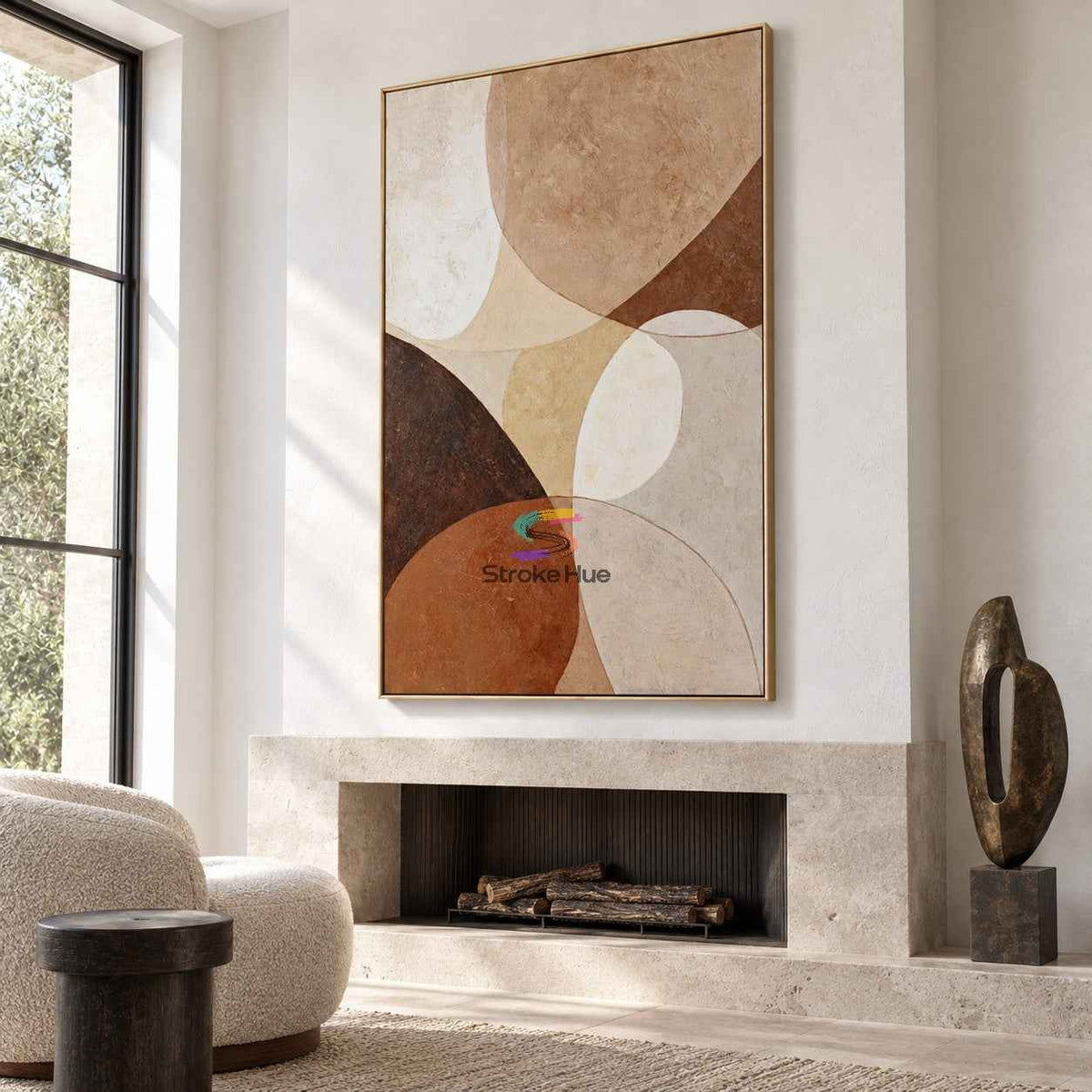 Earth Harmony-Organic Abstract Texture Oil Painting