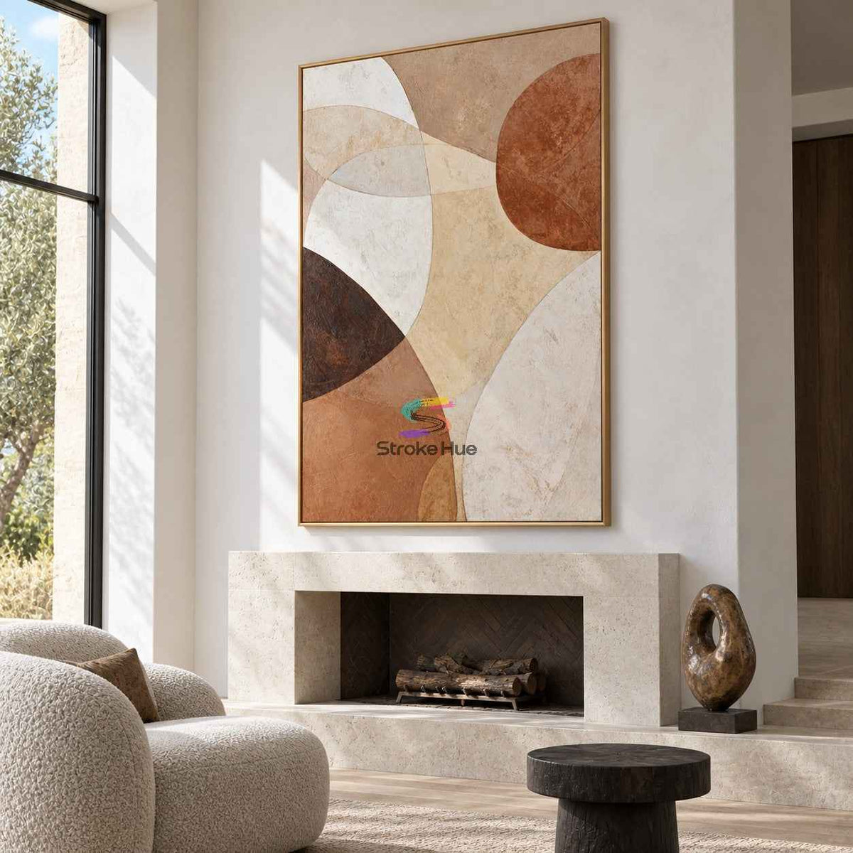 Desert Flow-Organic Abstract Texture Oil Painting