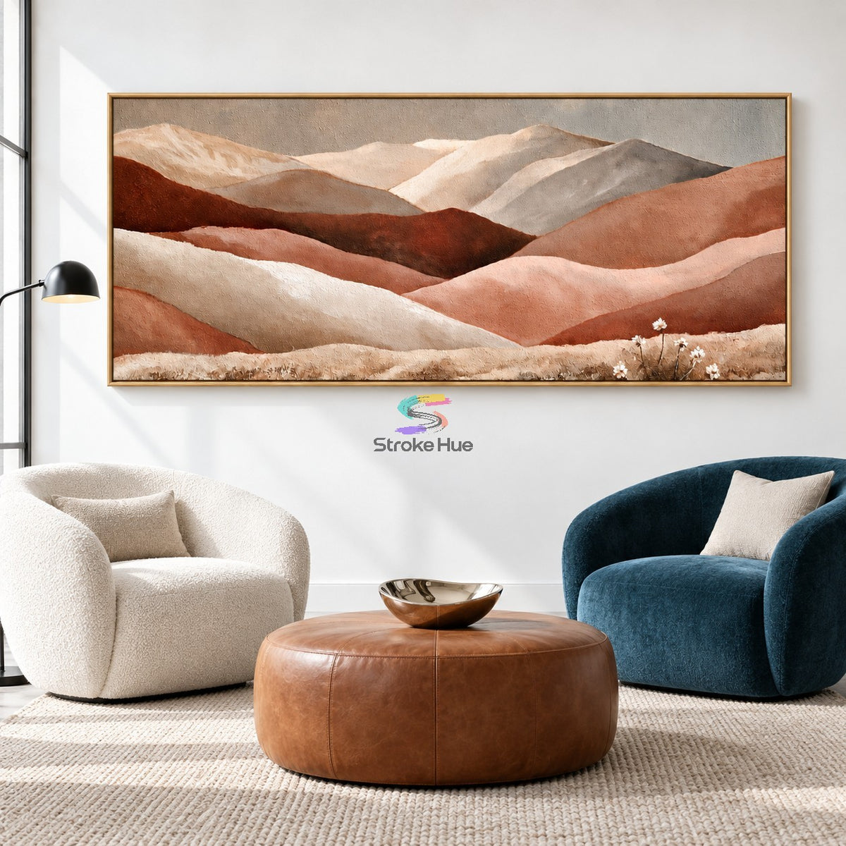 Silent Valleys-Textured Mountain Landscape Painting