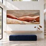 Desert Whisper-Textured Mountain Landscape Painting