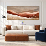 Desert Whisper-Textured Mountain Landscape Painting
