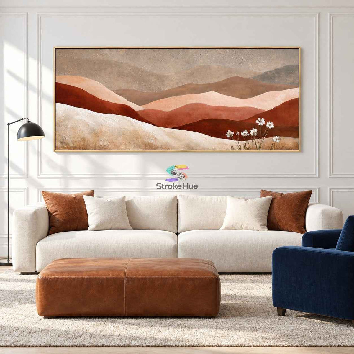 Desert Whisper-Textured Mountain Landscape Painting