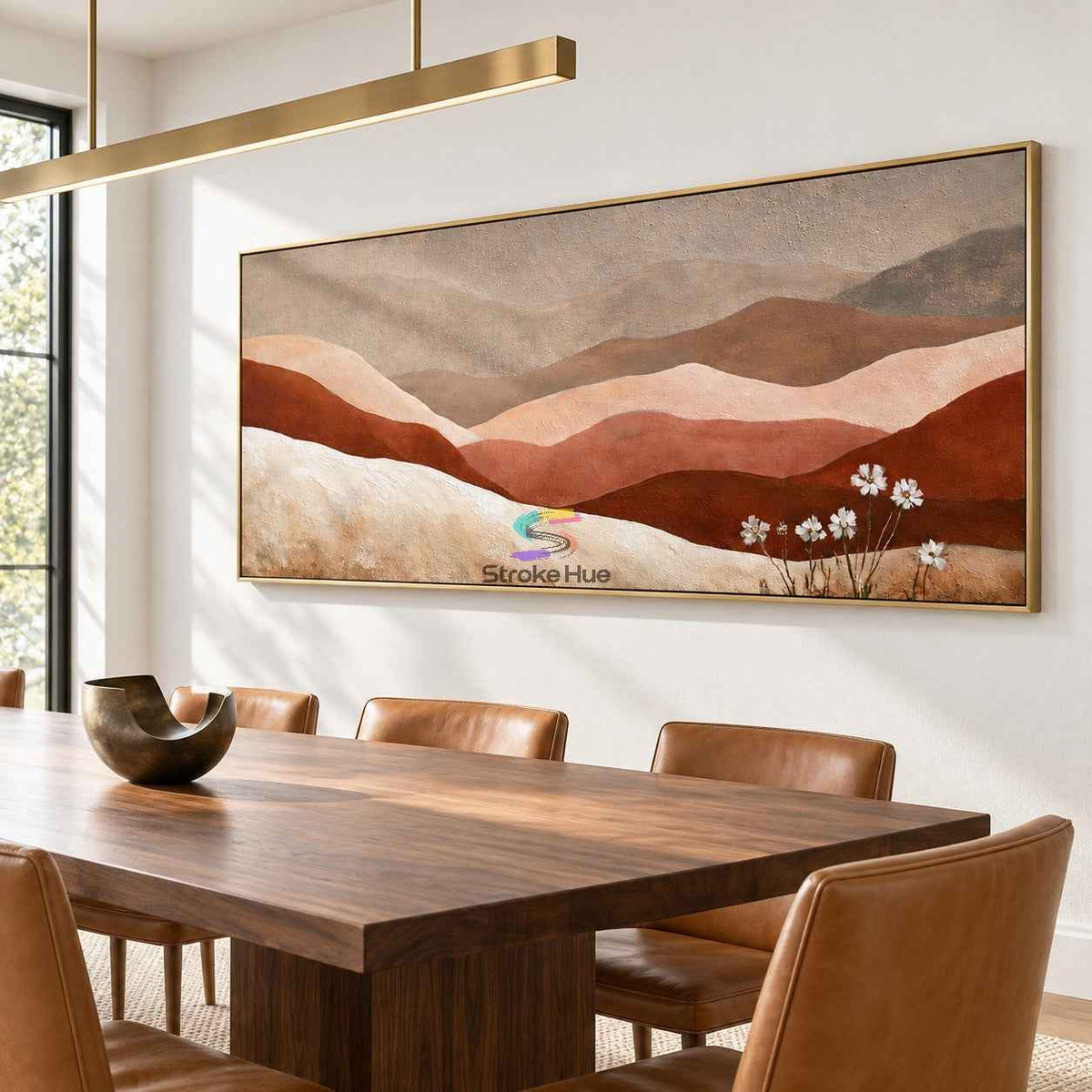 Desert Whisper-Textured Mountain Landscape Painting