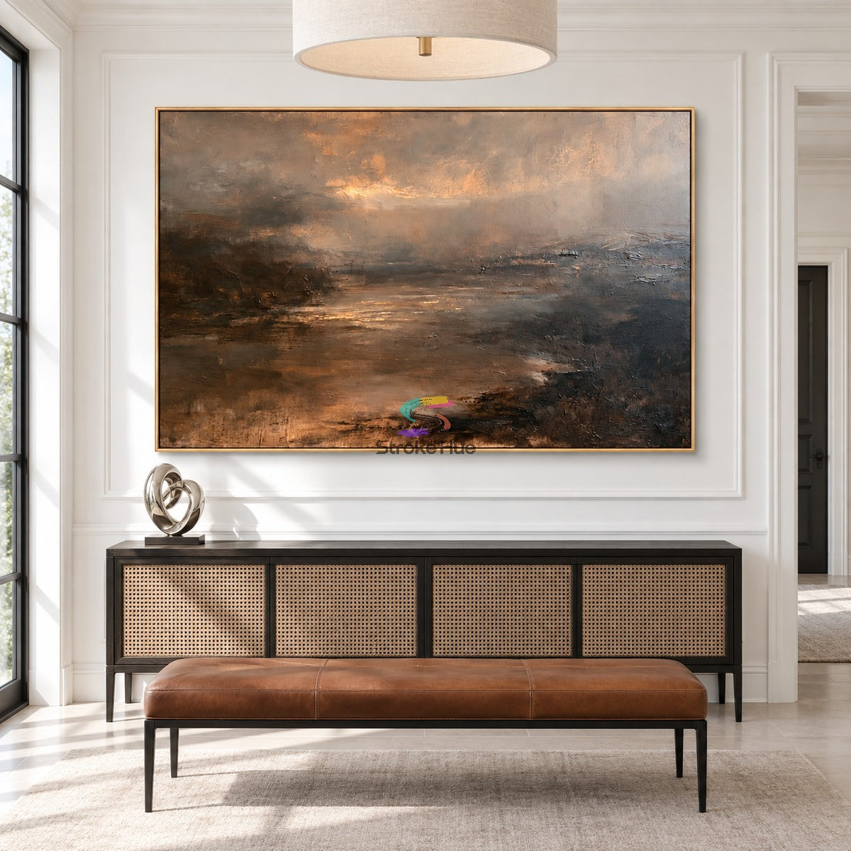 Silent Horizon-Moody Landscape Painting