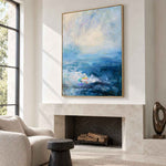Ocean Whisper-Blue Abstract Painting