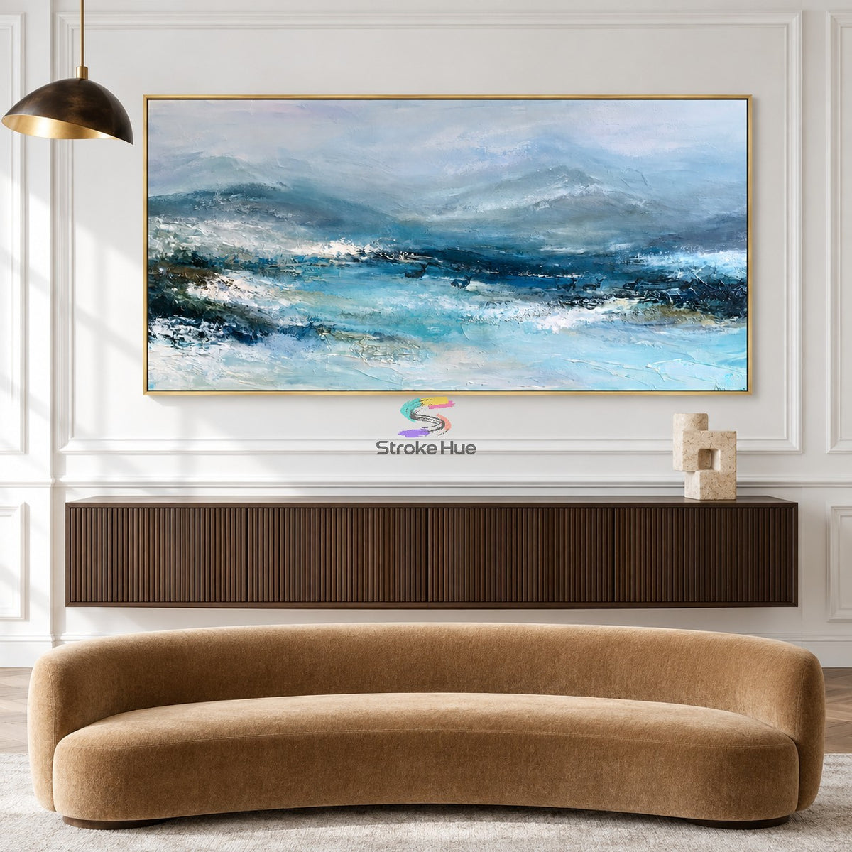 Ocean Mist-Blue Seascape Painting