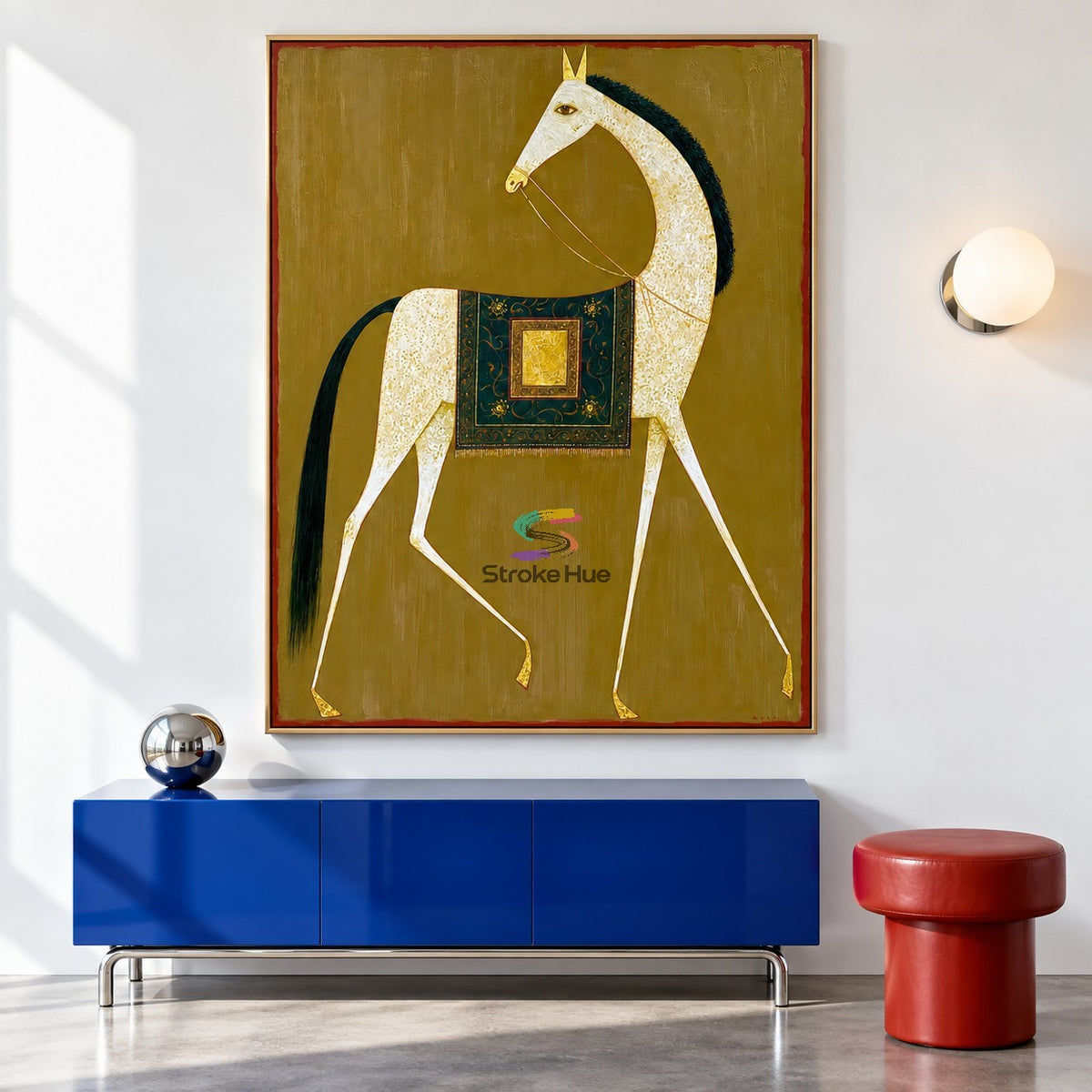 Royal Horse-Elegant Equestrian Painting