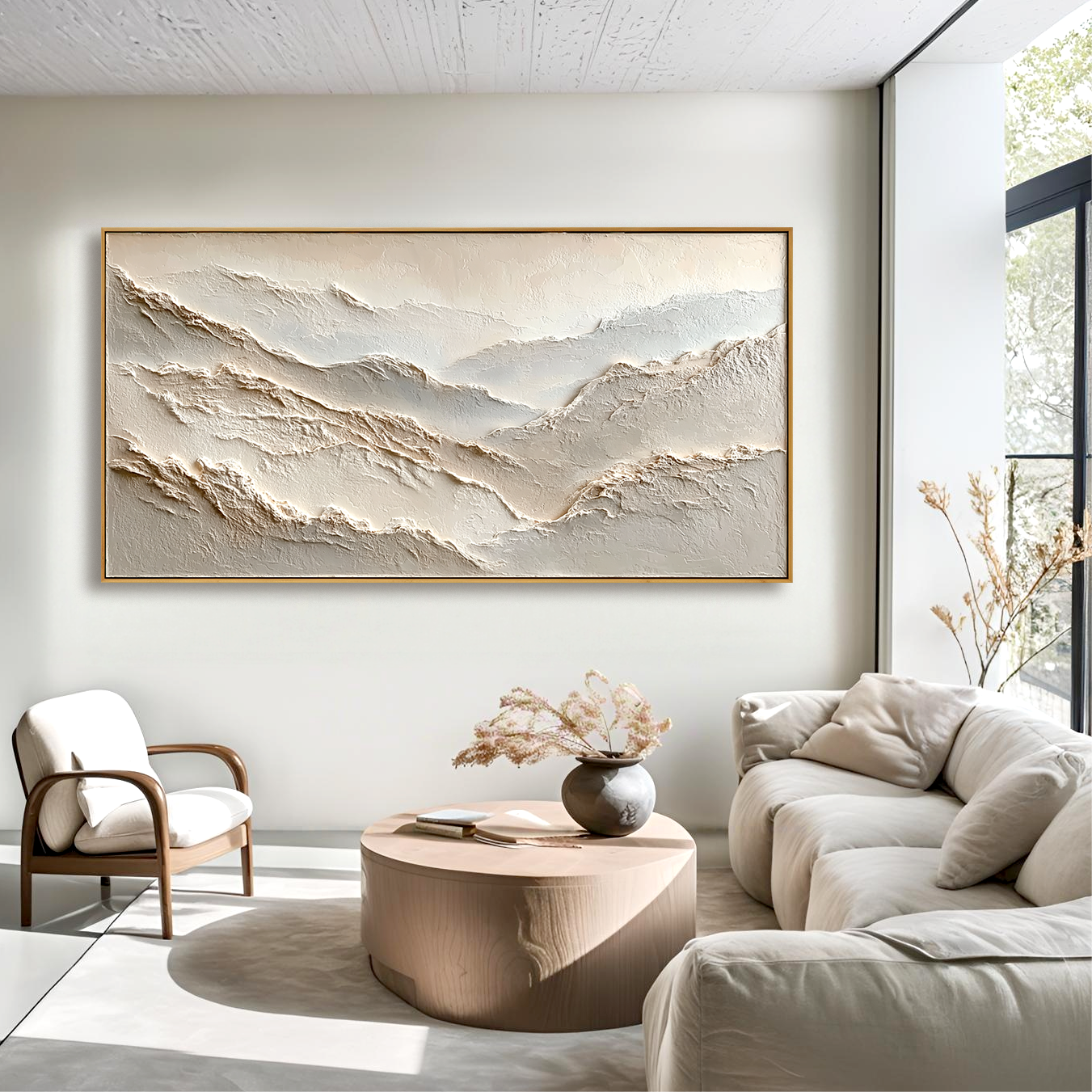 Alpine Drift-Relief Landscape Painting