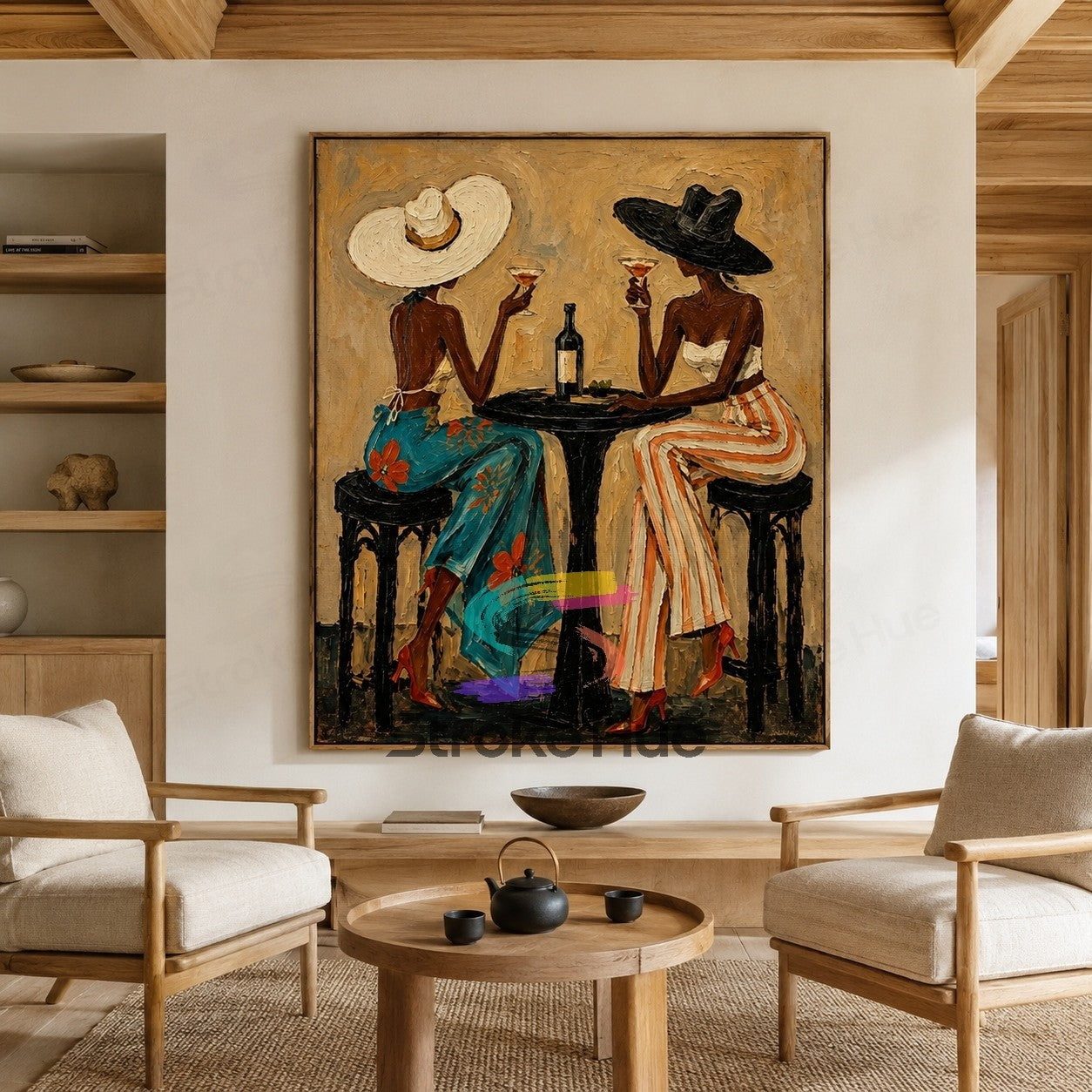 Golden Toast-Fashion Portrait Painting