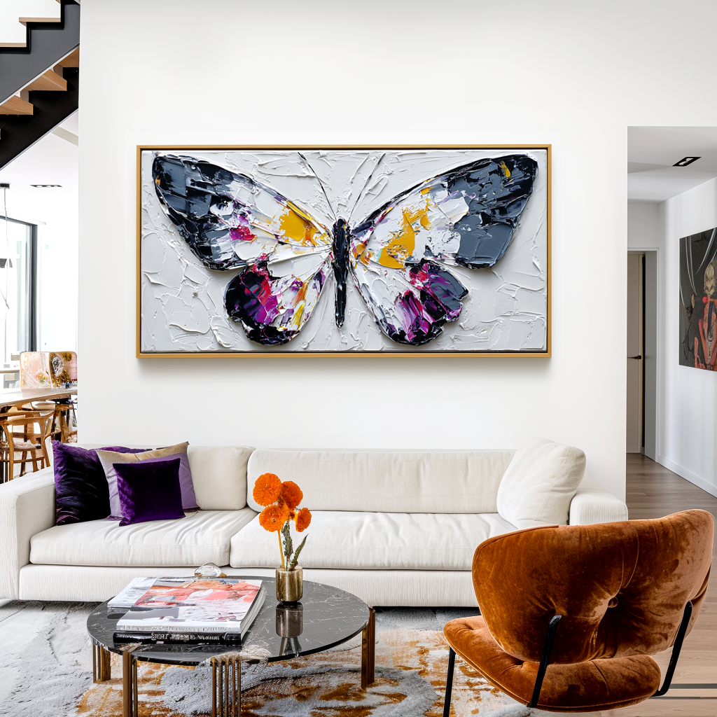 Prism Wing-Relief Butterfly Painting