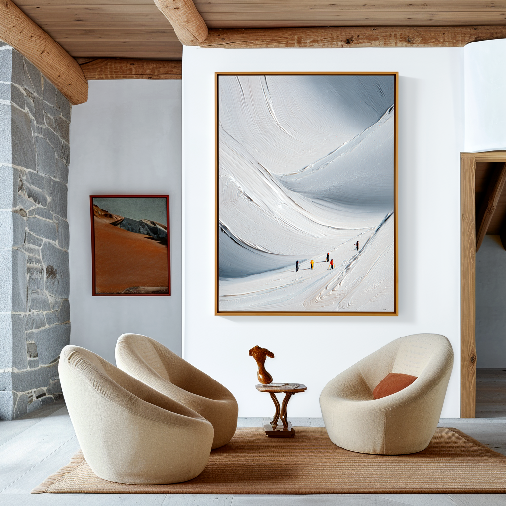 Silent Slope-Ski Landscape Painting