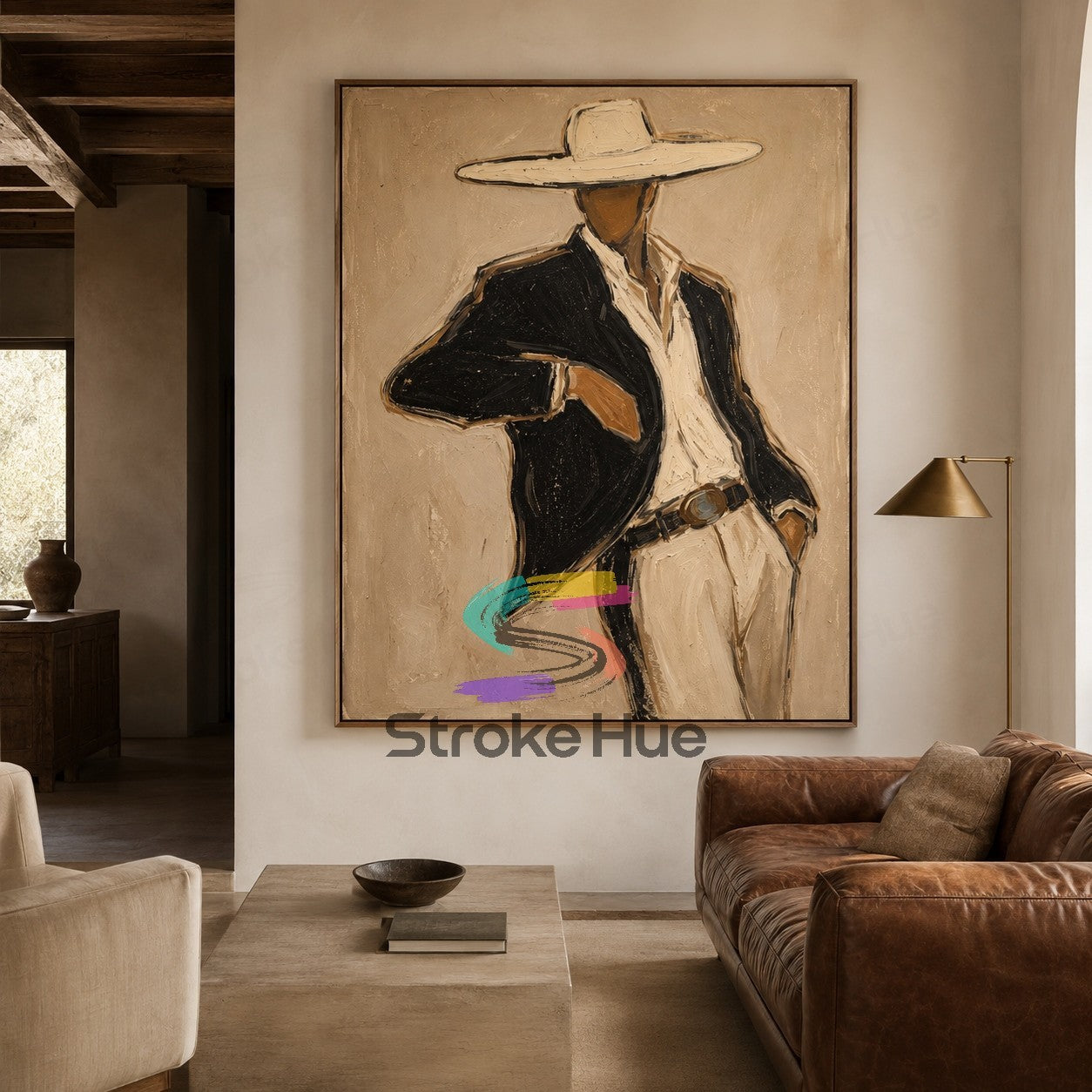Desert Poise-Western Portrait Painting