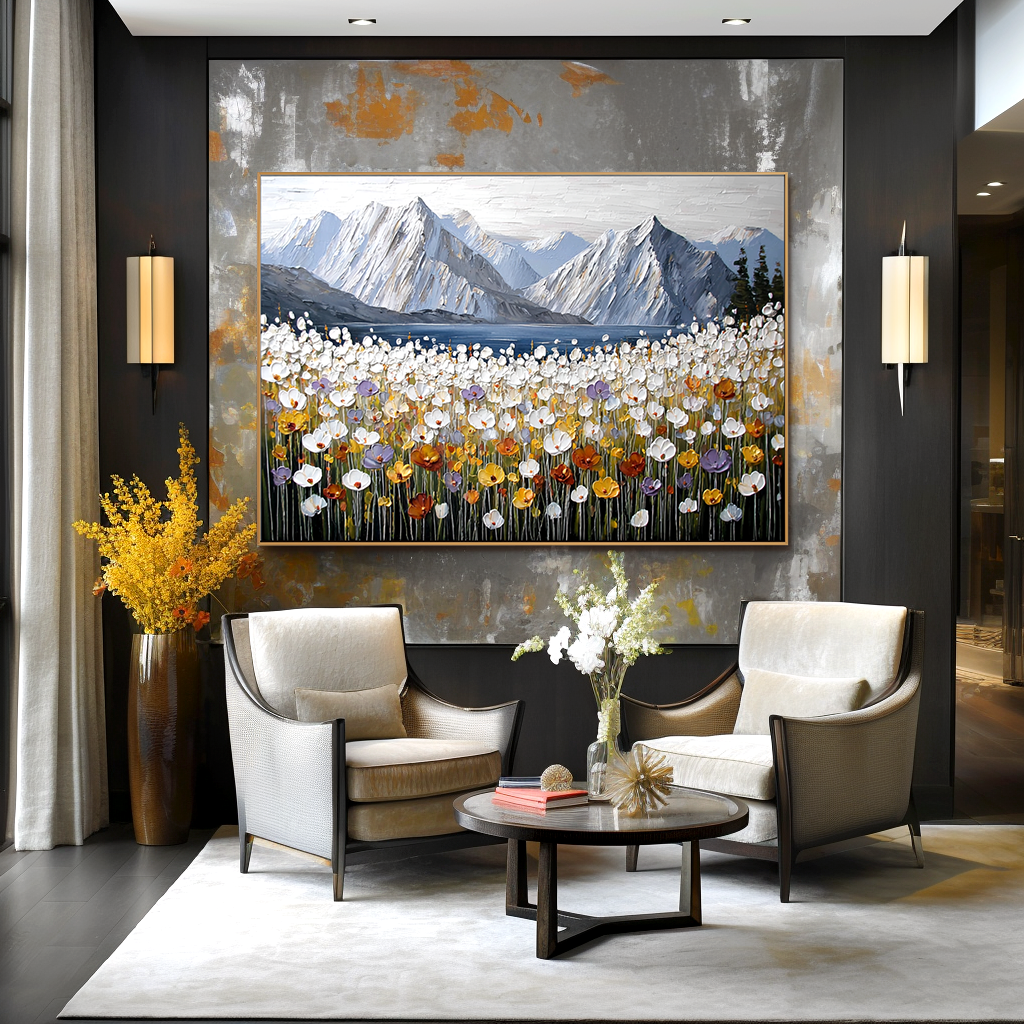 Glacier Meadow-Mountain Lake Painting