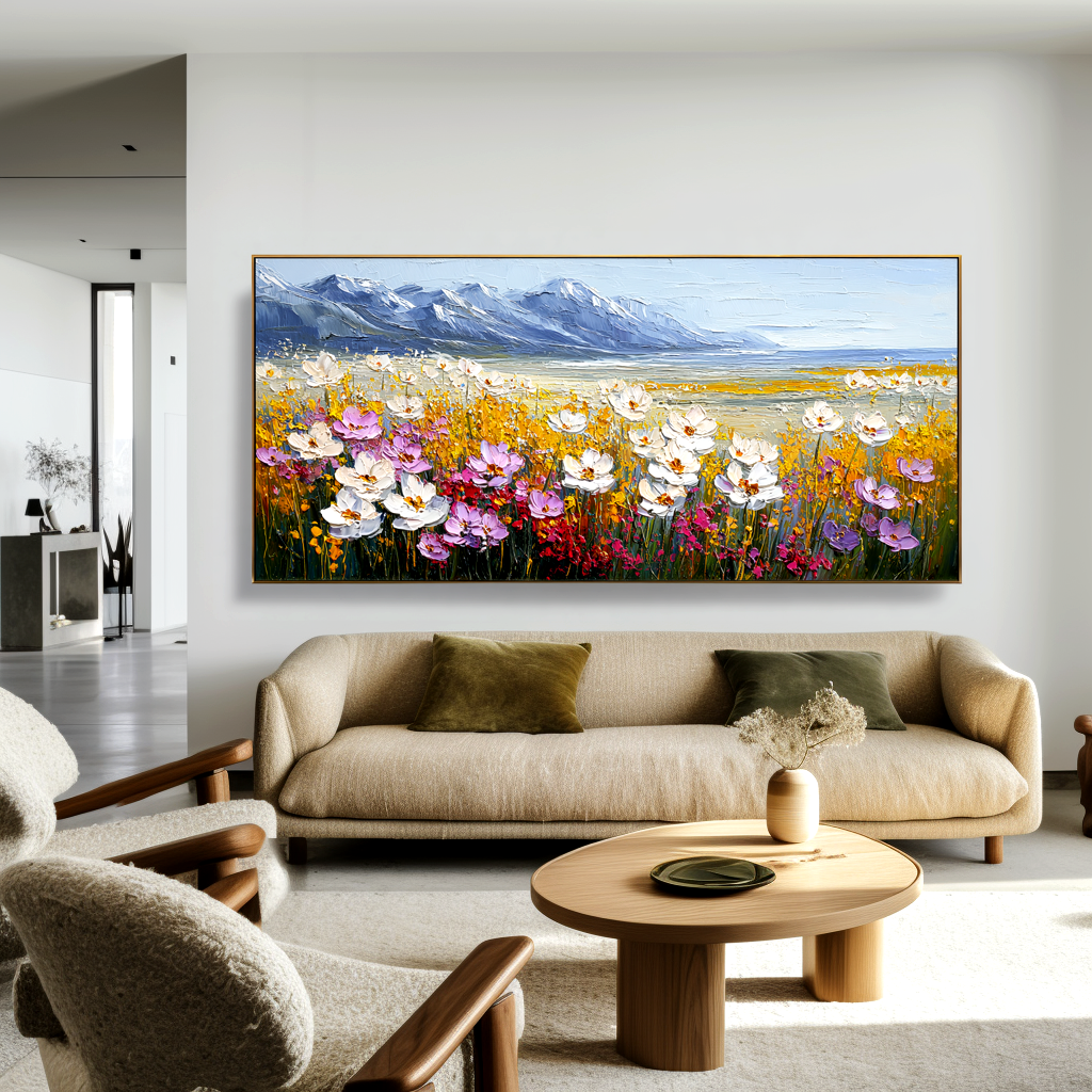 Summit Bloom-Flower Landscape Painting