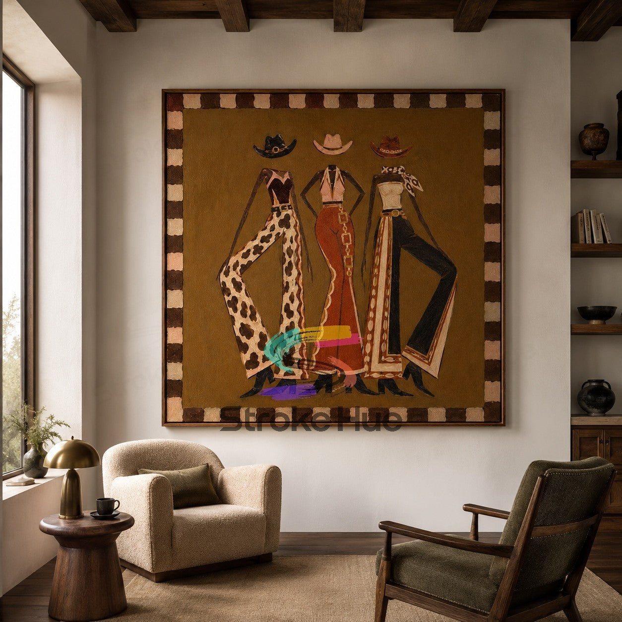 Rodeo Trio-Cowgirl Fashion Painting