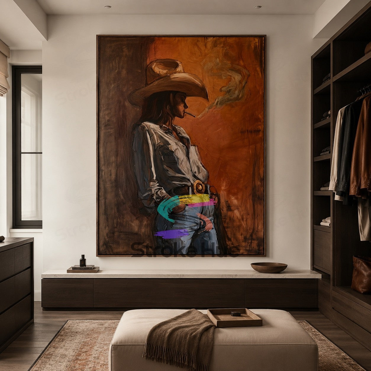 Ember West-Cowgirl Portrait Painting