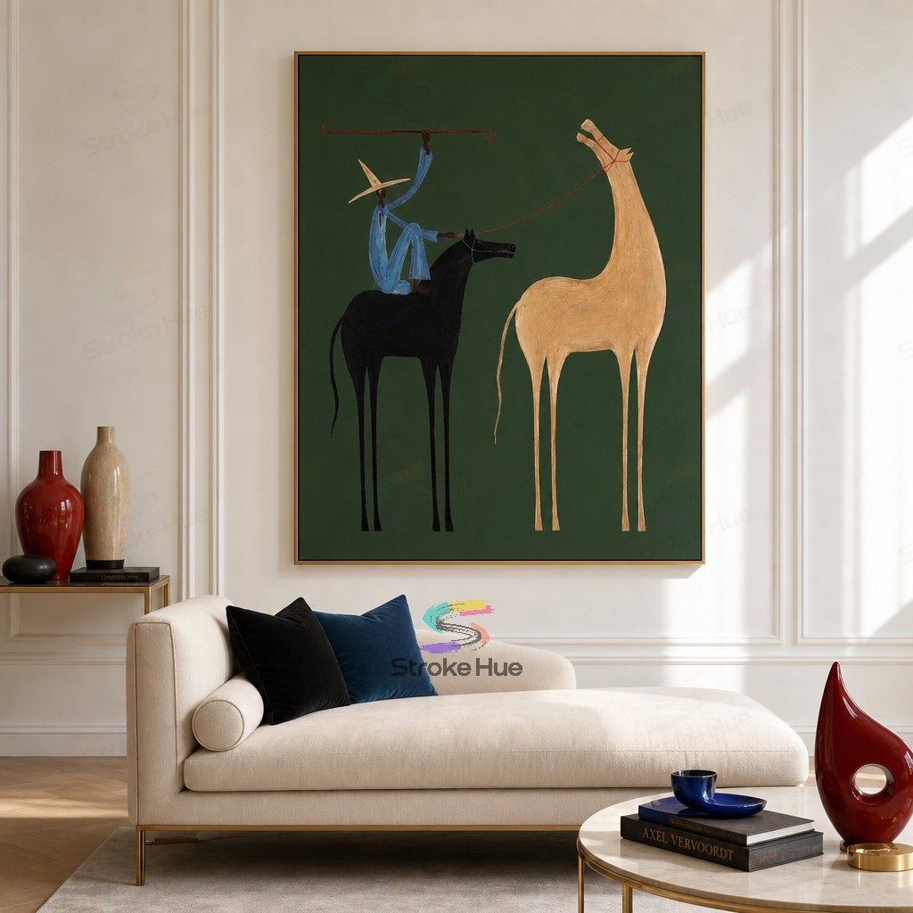 Emerald Reins-Two Horse Painting
