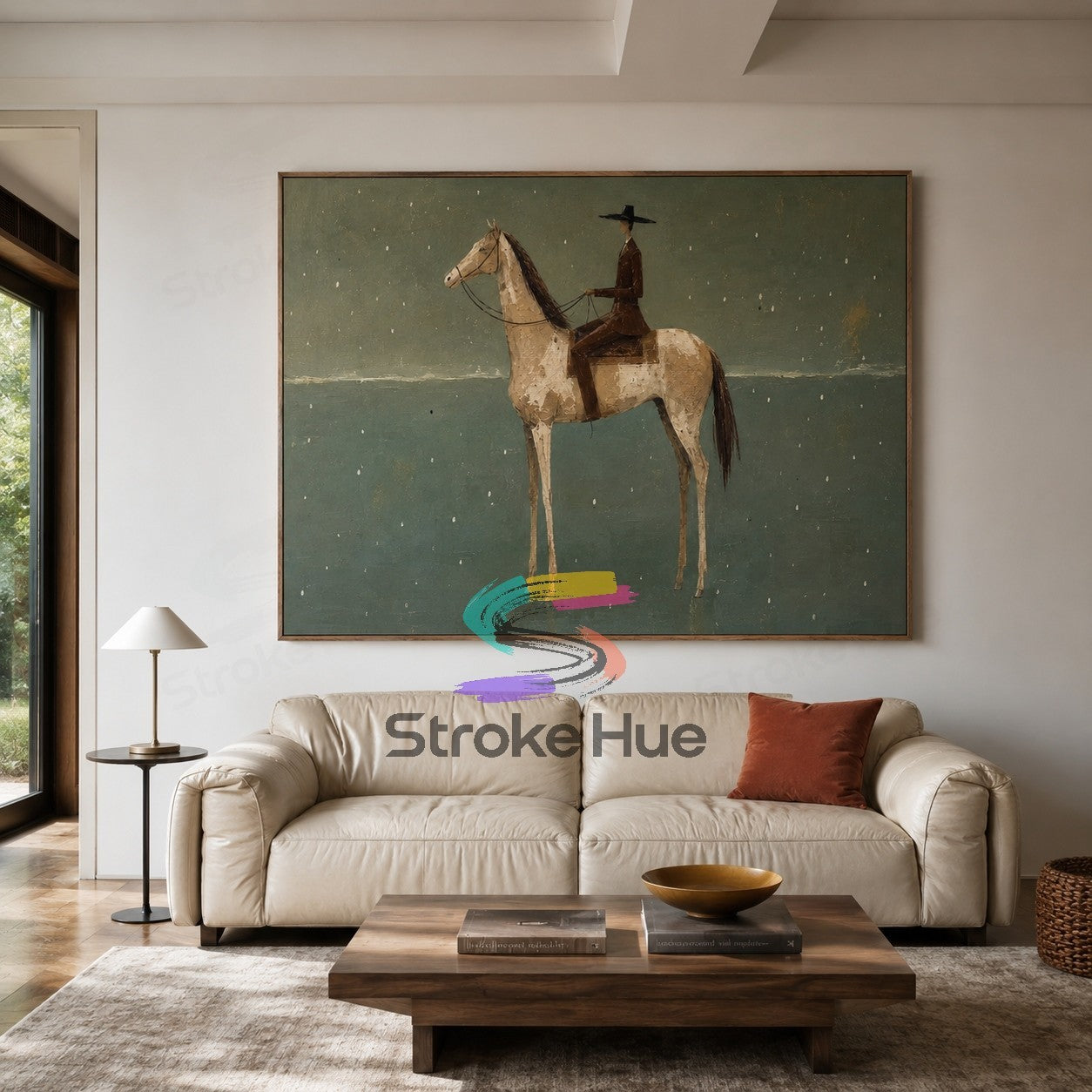 Quiet Passage-Horse Rider Painting