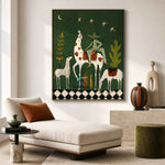 Moonlit Meadow Riders-Surreal Horse Oil Painting