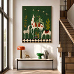 Moonlit Meadow Riders-Surreal Horse Oil Painting