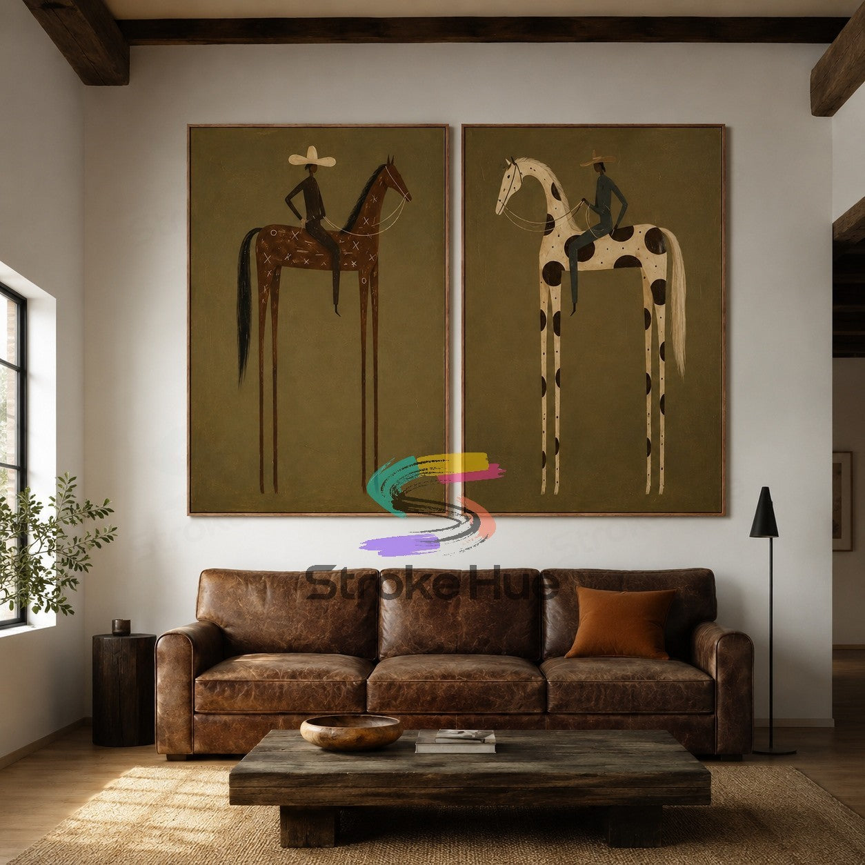 Tall Prairie-Western Horse Painting Set