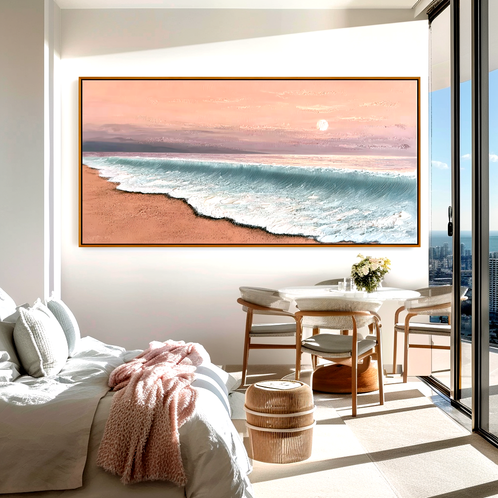 Coral Shoreline-Sunset Wave Painting
