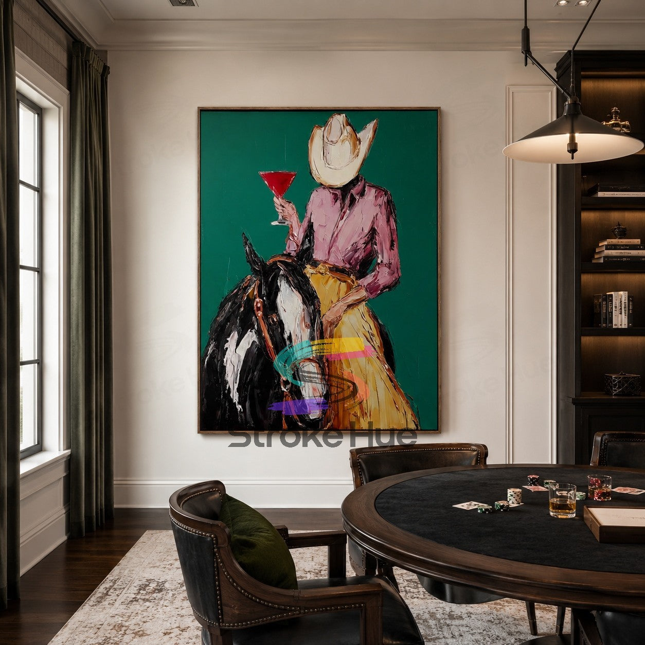 Saddle Toast-Cowgirl Horse Painting