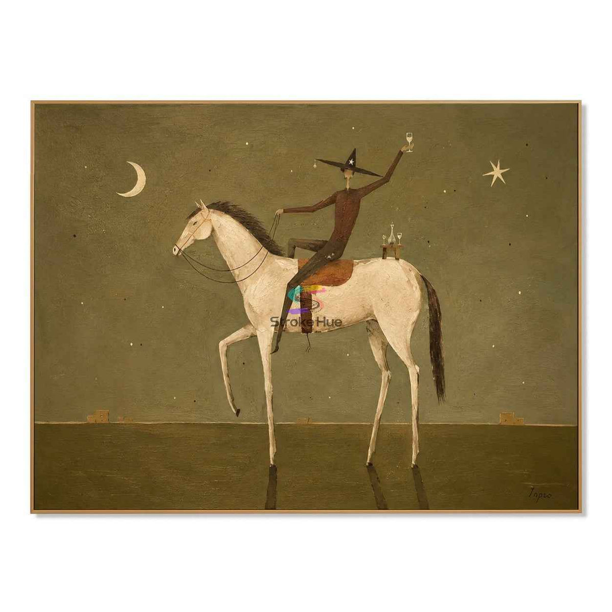 Twilight Star Voyager-Surreal Horse Oil Painting